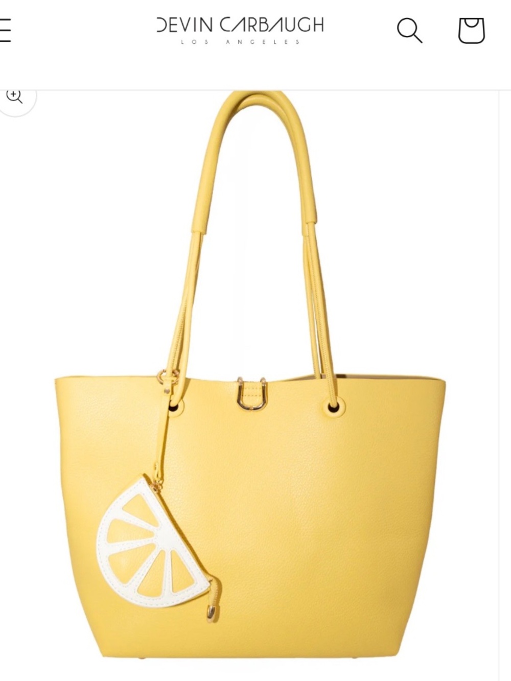 Devin Carbaugh The Amalfi Market Tote - Limoncello Edition Yellow
